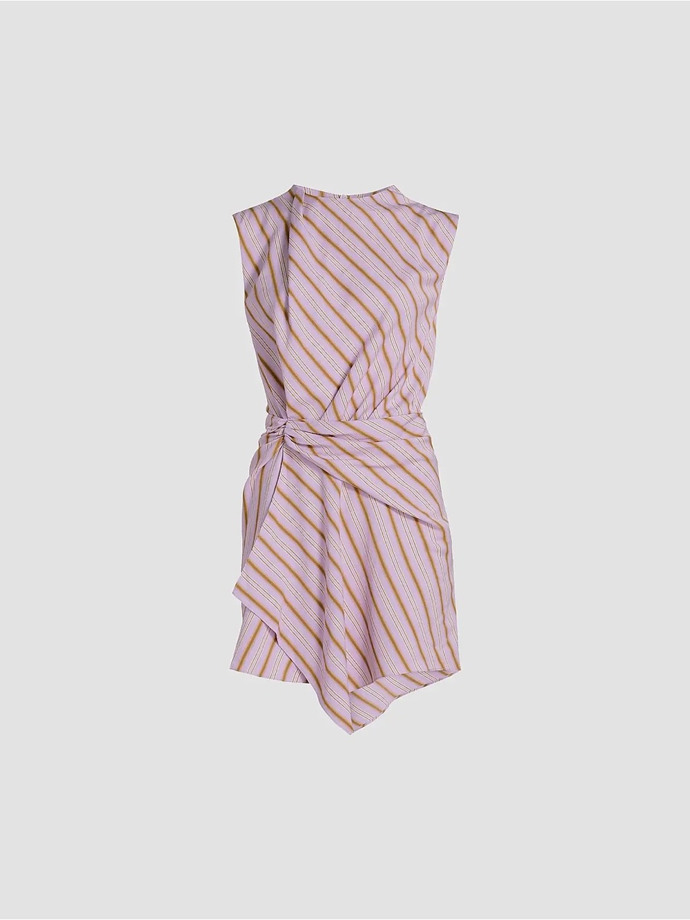 A.L.C. Lavender and Gold Striped Asymmetrical Dress